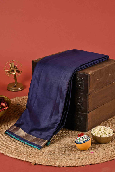 Turquoise Blue Softsilk Silk Saree