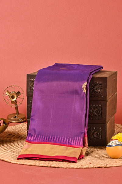 1203310-Purple Kanchipuram Silk Saree