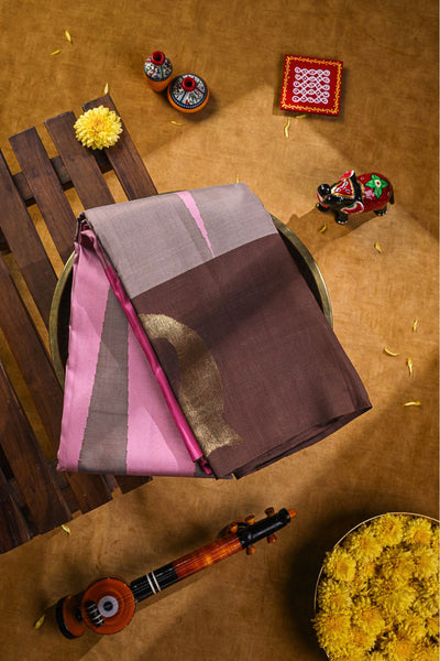 Multicoloured Kanchipuram Silk Saree with Icon Bhuttas