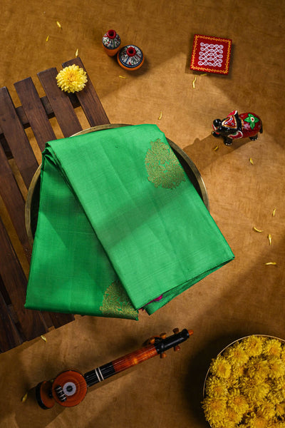 Green kanchipuram silk saree