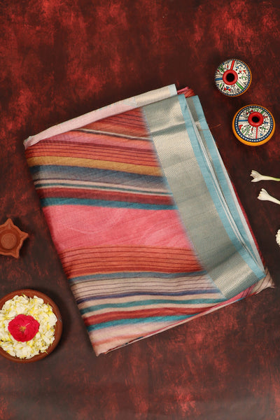Semi Tussar Printed Saree