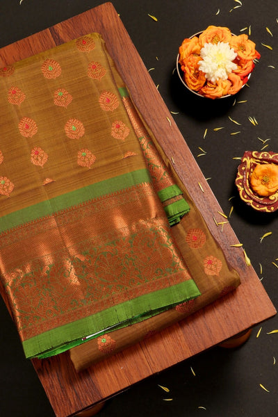 Pista Green Silk Mix Saree