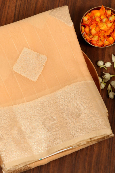 Peach Semi Organza Saree