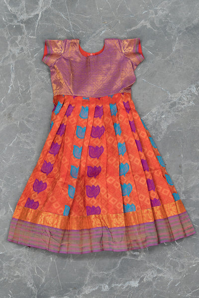 Lavendar Kids Gown in Silk