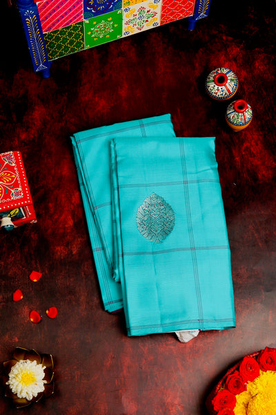 Light Blue Kanchipuram Silk Saree