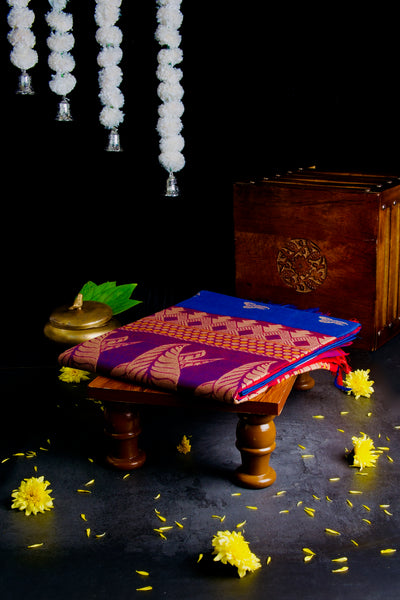 Royal Blue Cotton Saree