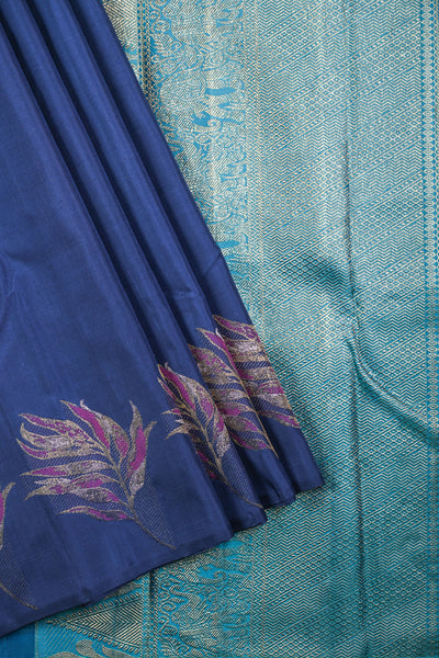 Cobalt Blue Kanchipuram Silk Saree