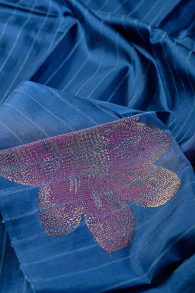 1203339-PALAM-SILKS-Deim Blue Kanchipuram Silk Saree