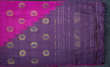 Pink and Purple Pure Kanchipuram Handloom Silk Saree