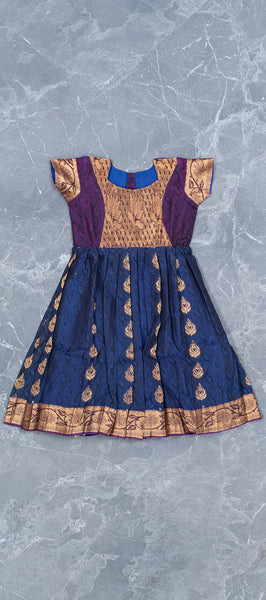 Purple Silk Cotton Gown