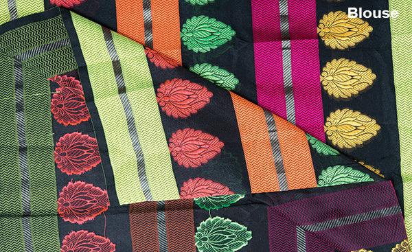 Multicoloured Thread Blouse Material