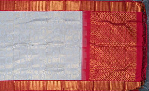 Grey Kanchipuram Silk Saree - Handloom Silk Saree