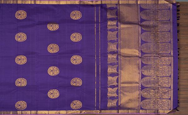 Purple kanchipuram silk saree