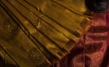 Yellow kanchipuram silk saree