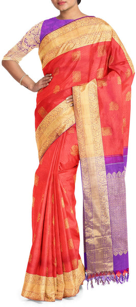 Pink Handloom Kanchipuram Silk Saree
