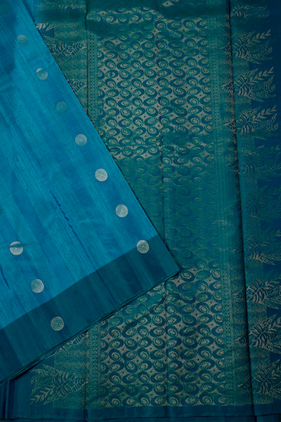 1267161-Palam-Silks-Shop-Online-Dodger Blue Soft Silk Saree