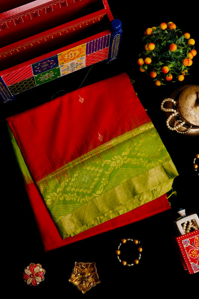 1231055-Palam-Silks-Shop-Online-Vermillion Soft Silk Saree