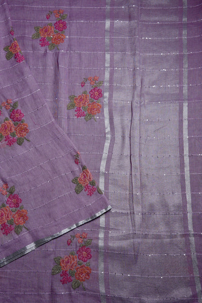 1268179-Palam-Silks-Shop-Online-Lavender Linen Saree
