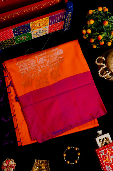 1220594-Palam-Silks-Shop-Online-Orange Soft Silk Saree
