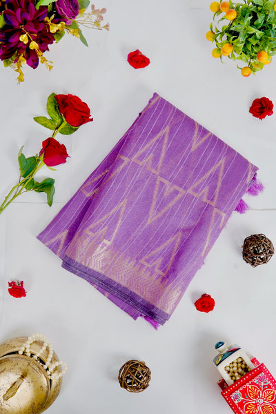 1268416-Palam-Silks-Shop-Online-Bright Purple Semi Tussar Saree