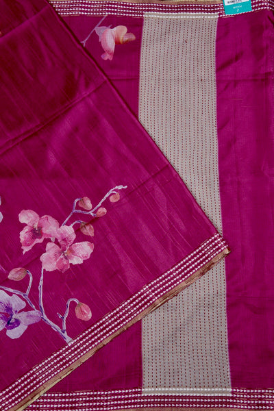 1268075-Palam-Silks-Shop-Online-Vibrant Pink Semi Tussar Saree