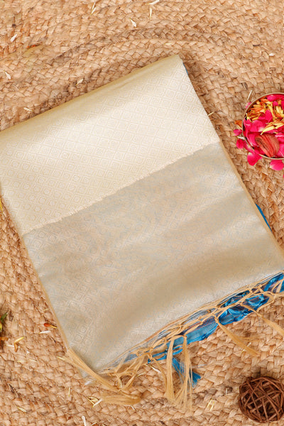 Palam Silks - Off-White Tanchui Saree