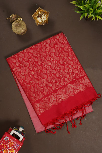 Peach Soft Silk Saree