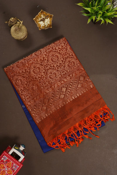 Navy Blue Soft Silk Saree