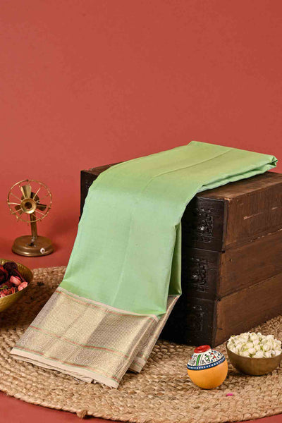 PALAM-SILKS-Mint Green Kanchipuram Silk Saree