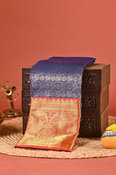 Royal Blue Bridal Kanchipuram Silk Saree
