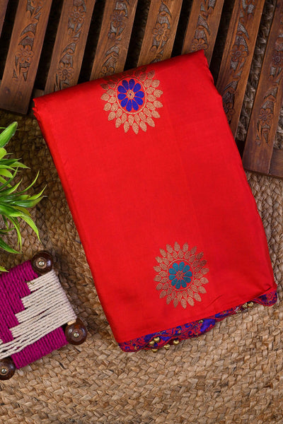 PALAM-SILKS-Concert Collection Feature in Red and Blue Silk Saree