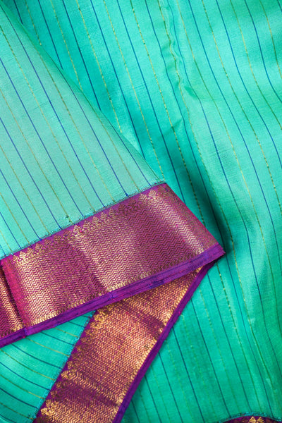 Sky Blue Kanchipuram Silk Saree