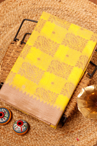 Palam Silks-Yellow Semi Silk Cotton Saree