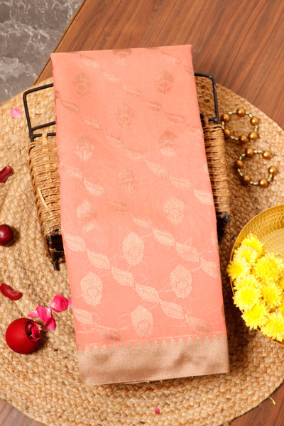 Palam Silks-Peach Semi Silk Cotton Saree