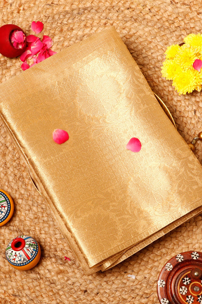 Palam Silks-Gold Semi Kora Silk Saree