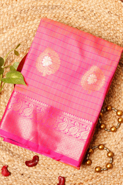 Palam Silks-Pink Tanchui Saree