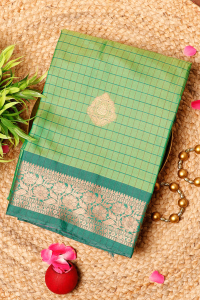 Palam Silks-Green Tanchui Saree
