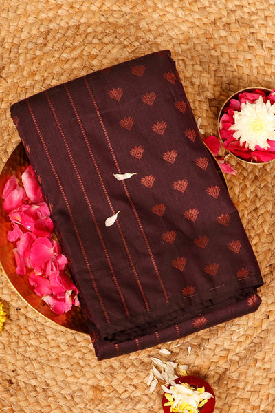 1235335-Maroon Semi Silk Saree