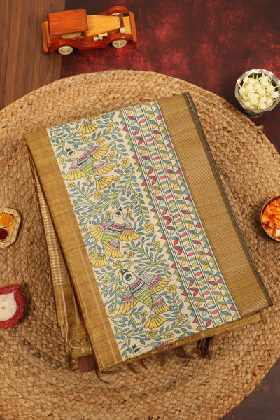 Bronze Semi Tussar Saree