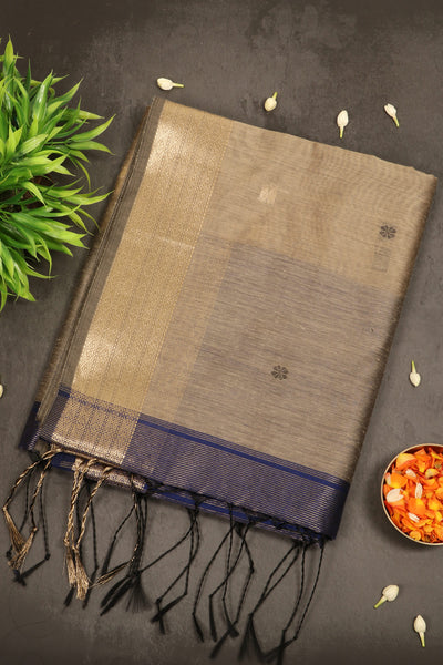 Tan Brown Semi Maheshwari Cotton Saree