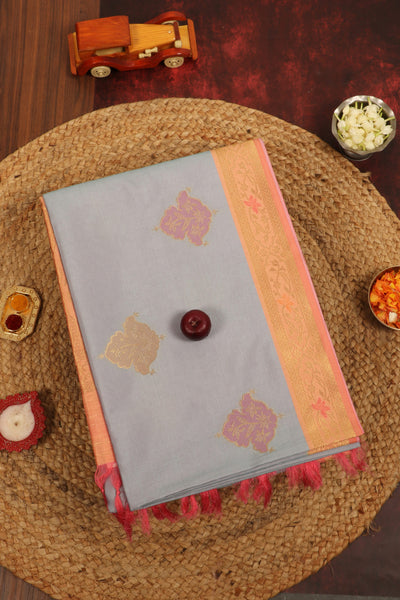 Grey Semi Tussar Saree