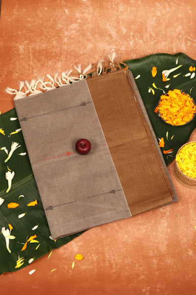 Grey Cotton Saree