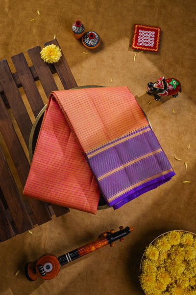 Onion Pink Kanchipuram Silk Saree