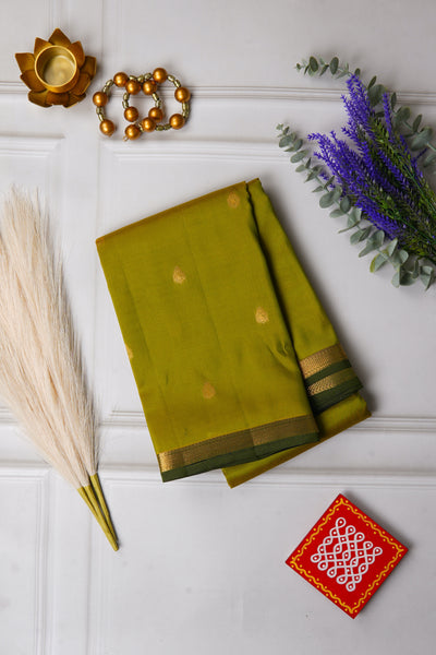 Swamp Green Silk Mix Saree
