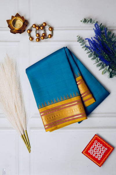 Ultramarine Blue Silk Mix Saree