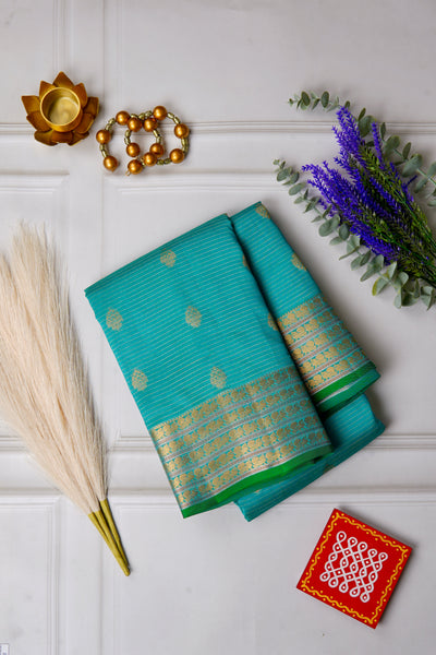 Light Blue Silk Mix Saree