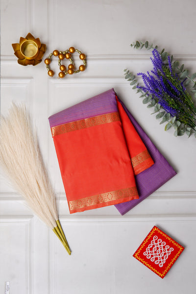 Lavender Silk Mix Saree