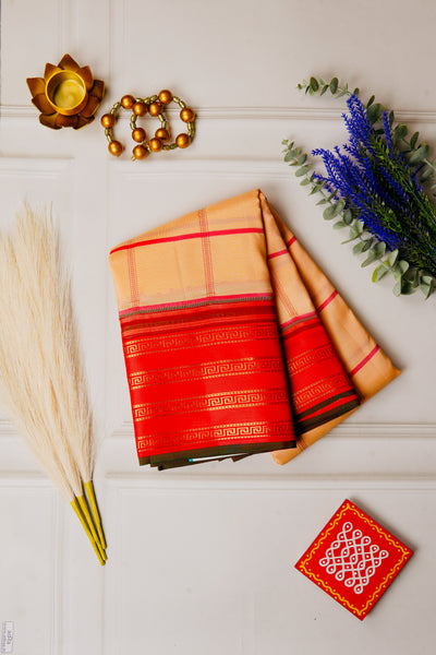 Cream Silk Mix Saree