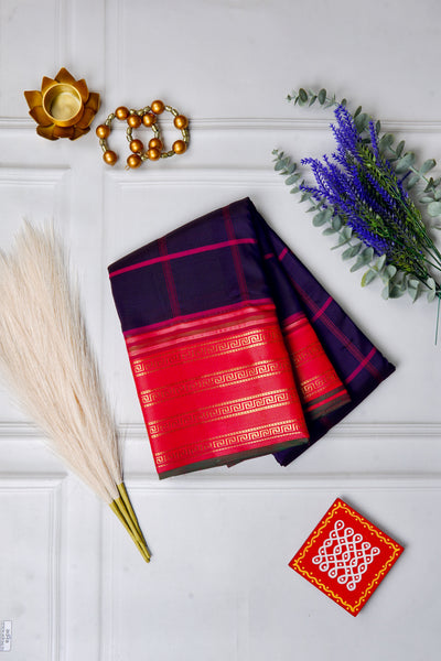 Dark Indigo Silk Mix Saree