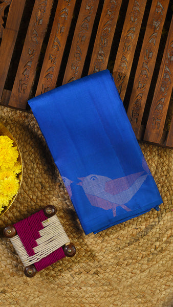 PALAM-SILKS-Royal Blue Handloom Kanchipuram Silk Saree